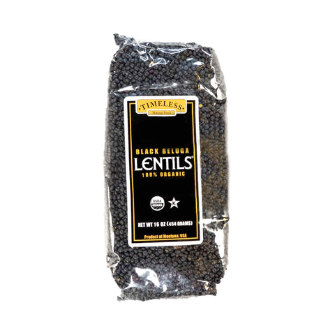 Organic Black Beluga Lentils 16-oz