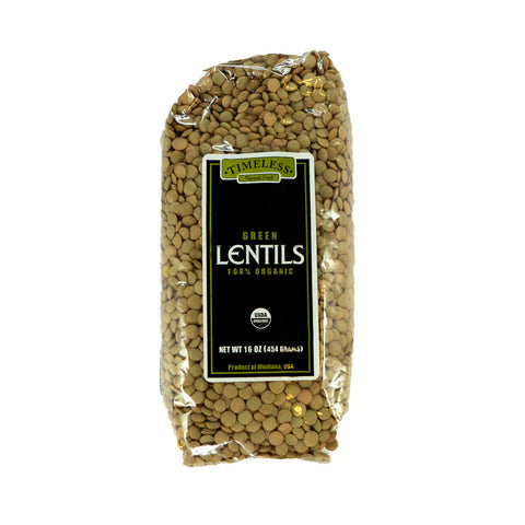 Organic Green Lentils 16-oz